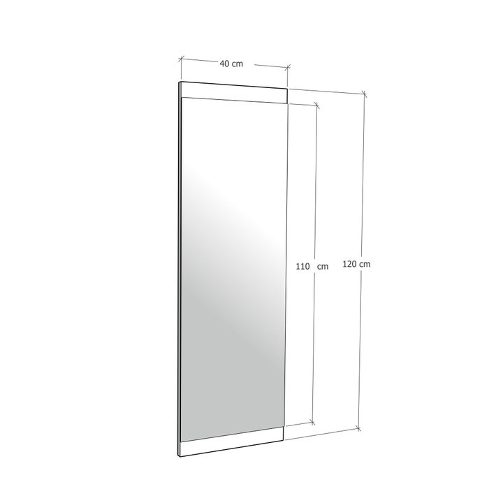 Hanah Home Espejo Decorativo Basic Nogal 40x120 cm